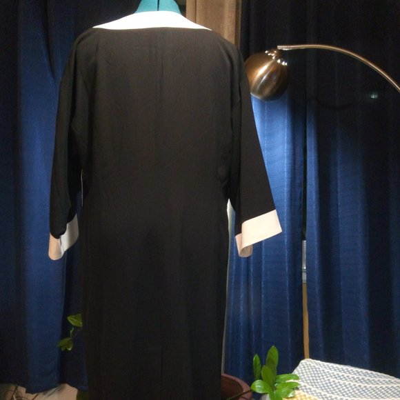 Spiegel Black & White Duster Jacket OverCoat Sz 10 NWT - Picture 4 of 12